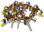 Игровой комплекс для детей 6-12 лет для уличной площадки
