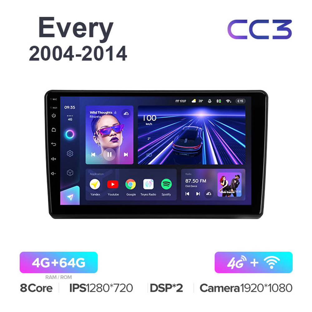 Teyes CC3 9"для Suzuki Every 2004-2014
