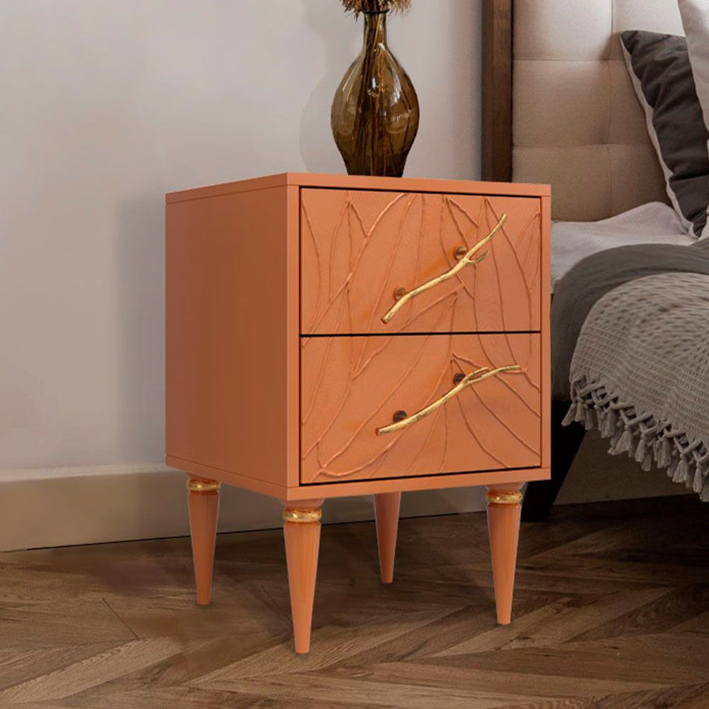 Тумба Арт Колор leaves Классик Голд Томленый оранжевый