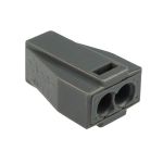 Экспресс-клемма с пастой СМК 773-302, 2-проводная до 2,5 мм², серая (100 шт/уп) REXANT