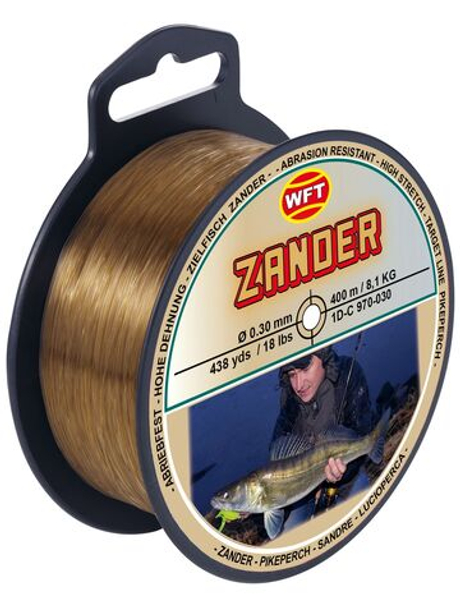 Леска монофильная WFT Zielfisch Zander (Для ловли судака) 400 м, 0.30 мм