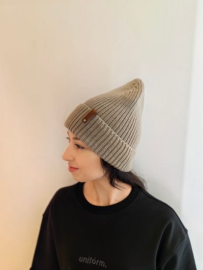 Шапка LuNa Св.коричневый hand made 100% меринос