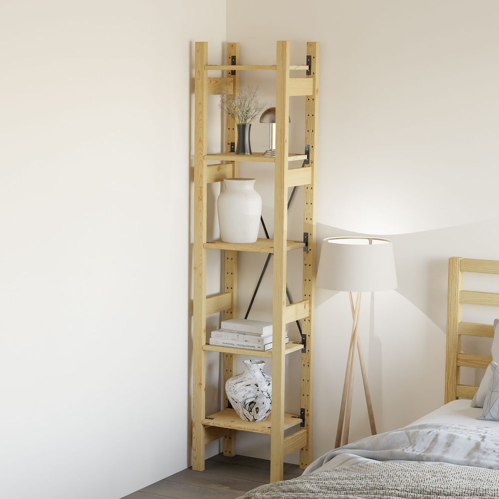 Стеллаж Ивар из сосны, 10 полок, 179х134х30 см, напольный стеллаж Икеа для хранения