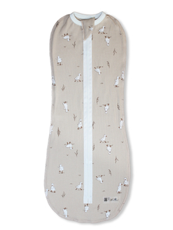 Пеленальный кокон Утята РУБЧИК Светлый кофе RinaAmari