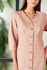 51382 Платье женское (розовый клетка)
