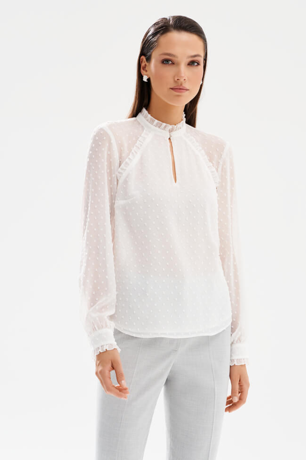 23575 Блузка женская (молочный)