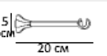 Карниз кованый витой для штор Прима Ривьера d 20 однорядный, цвет хром