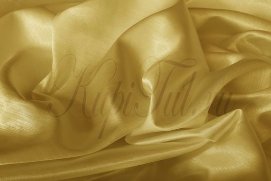 Длинные шторы. Leonardo (Светлое золото),  однотонный шик-сатен.