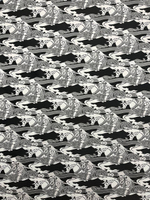 Жаккард шелк с п/э Burberry серый с дизайнерским принтом