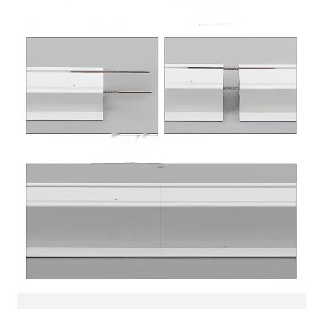 Встраиваемый ультратонкий карниз для штор, алюминиевый, скрытый, тихий ход, крючковый