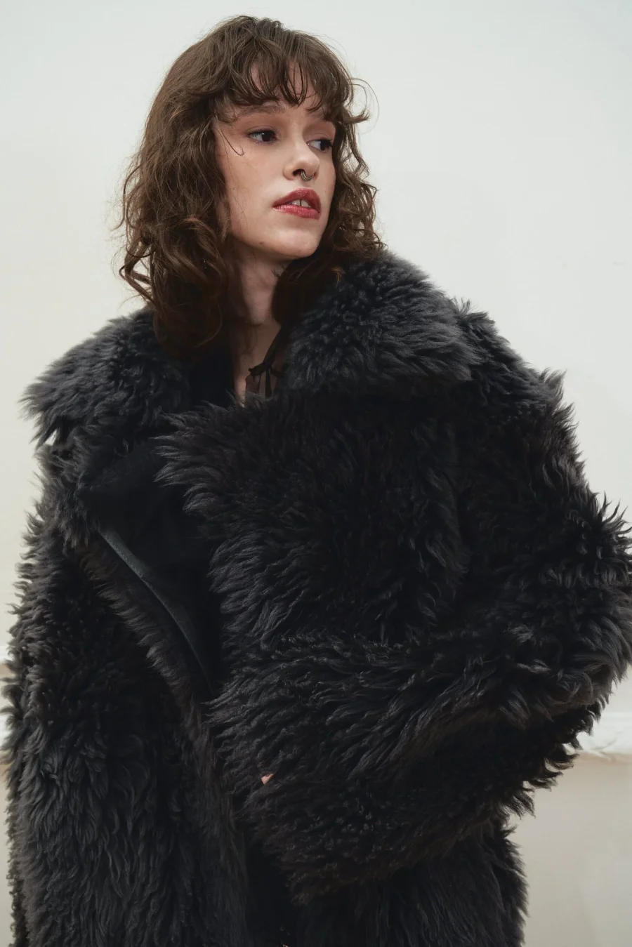 Двусторонняя шубка Grey, Серая