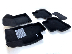 Коврики салона для VOLKSWAGEN Tiguan (2017-) Euromat 3D Business черные. Арт. EMC3D-005415.1