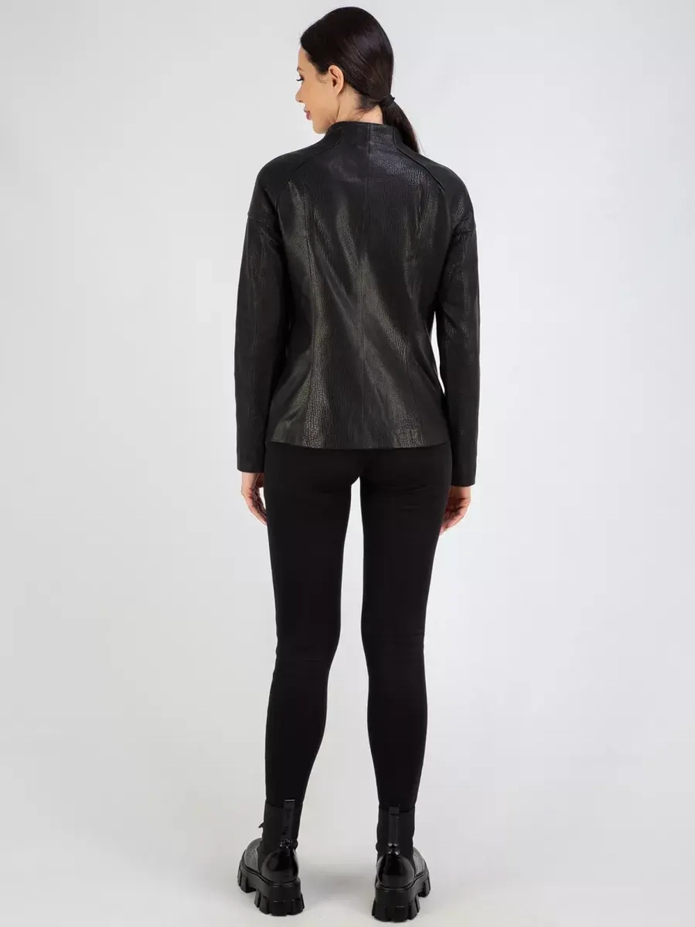 Кожаная куртка демисезонная косуха