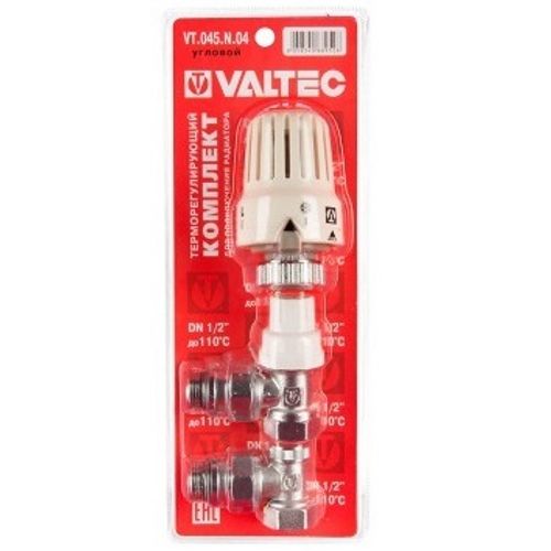 Комплект терморегулирующего оборудования Valtec 1/2" угловой (арт. VT.045.N.04)