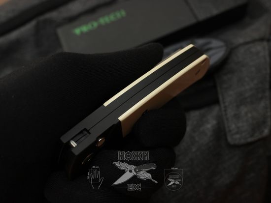 Складной нож Pro-Tech BT2752 Terzuola Tuxedo ATCF c клинком из стали CPM-Magnacut, рукоять алюминий / микарта