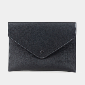 Конверт для хранения из кожи теленка, черного цвета