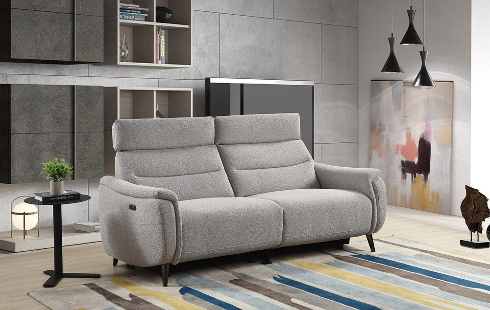 Диван-реклайнер Cheretto (3-х местный) серый