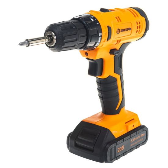 Аккумуляторная дрель-шуруповерт "ВИХРЬ" ДА-20Л-2К