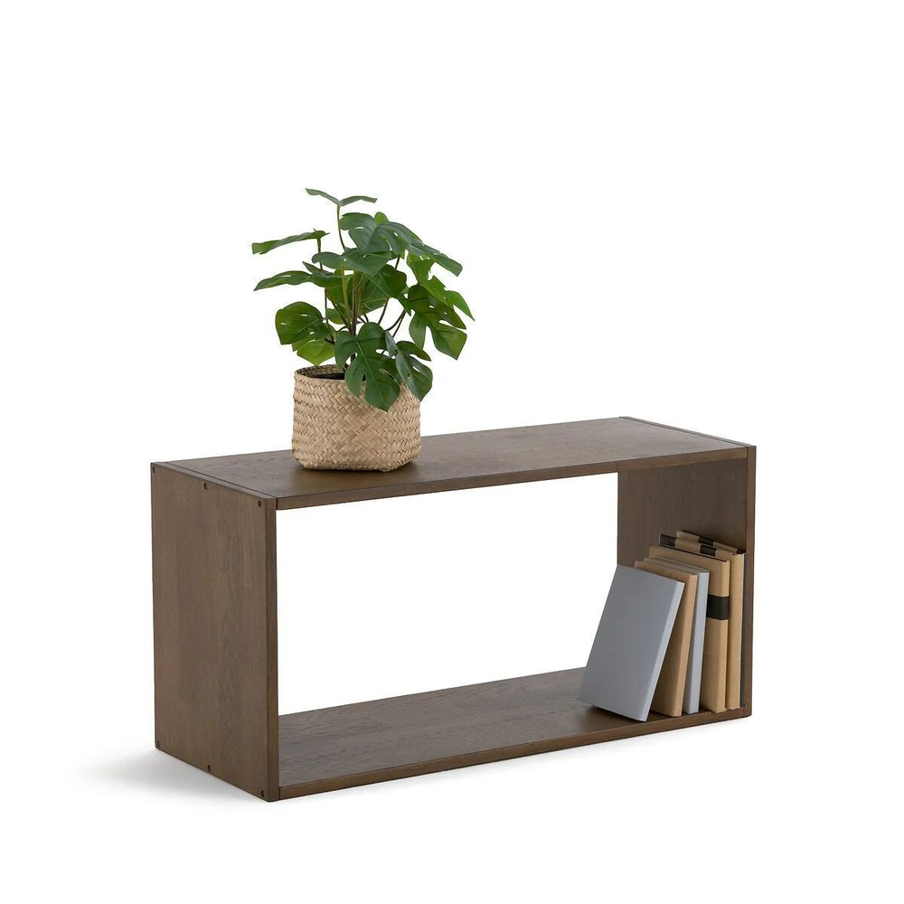 Полка настенная 70х28х35, ЭДГАР, модульная, для книг, массив дуба, покрыт льняным маслом, серый, Dipriz