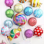 Шар (23"/58 см) Фигура, Конфета, Золото