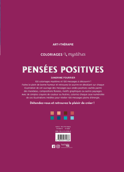 Hachette  раскраска по номерам  Coloriages mystères - Pensées positives