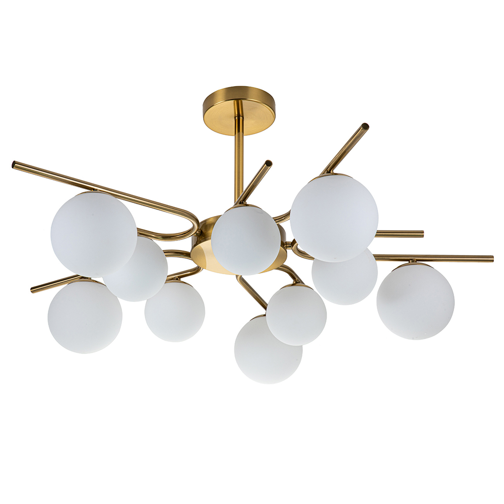 Светильник на штанге 10x40Вт G9, металл/стекло, бронза