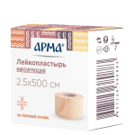 Лейкопластырь Арма фикс.тканевый телесный, 2,5х500см,№1/72 шт