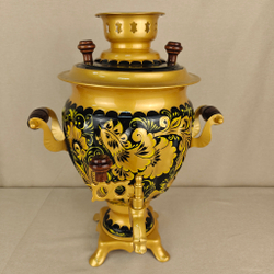 Самовар электрический трехлитровый с художественной росписью «Золотые узоры»