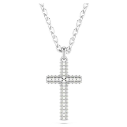 INSIGNE:PEND CROSS_FULL PAVE WHI/RHS