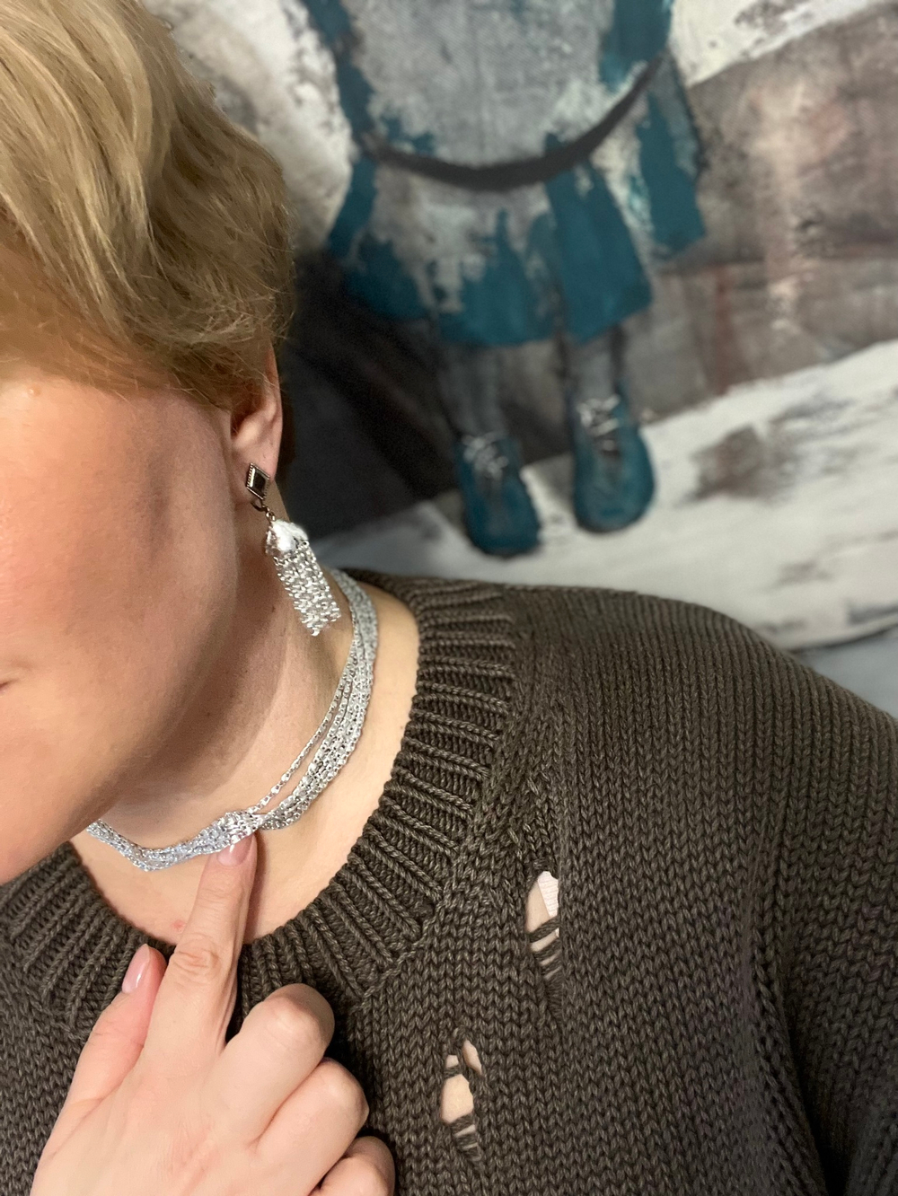 Комплект Sarah Coventry серебряный водопад