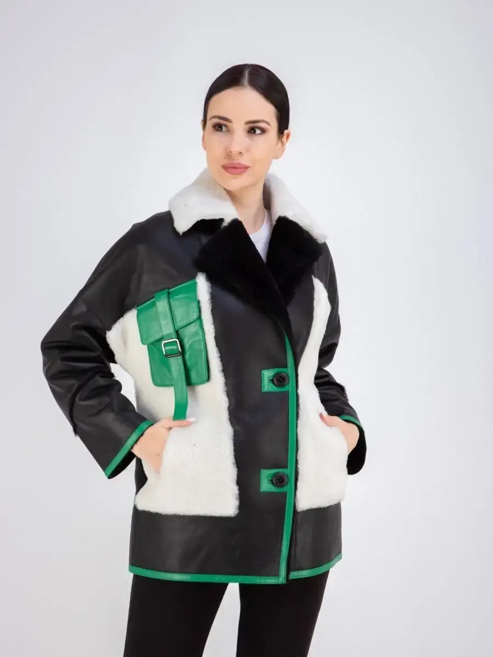 Дубленка женская натуральная оверсайз Турциz