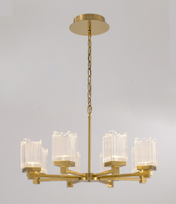 Подвесной светильник MD25020403-8A2 Satin gold, LED/39.8W, 3000K dimmable