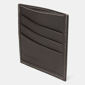 Кожаный картхолдер Carte темно-коричневого цвета