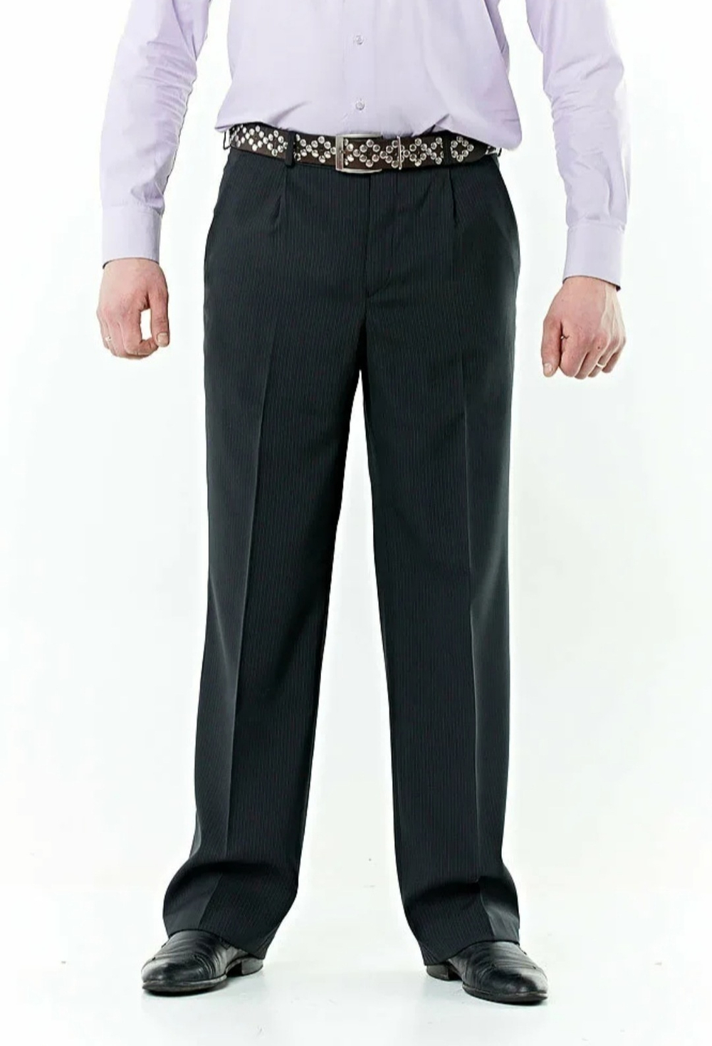 Брюки мужские серые темно-серые классические классика теплые шерстяные полушерсть костюмные офисные строгие деловые прямые полосатые в полоску