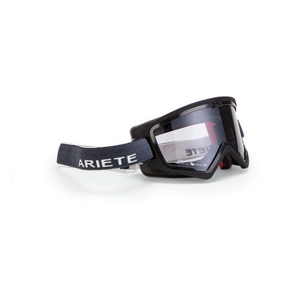 Очки кроссовые ARIETE MUDMAX RACER GOGGLES, черный, серый ремешок, зеркальная тонированная линза 14940-NGR