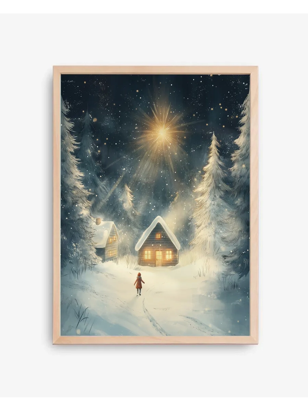 Новогодний декор 50х70 см постер интерьерный