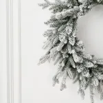 Рождественский венок заснеженный «Blanc» (Литая+ пвх) 60 см