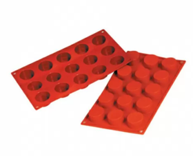 Форма силиконовая P.L. Proff Cuisine "Цилиндр" 15 ячеек d 40 мм, h 20 мм (30*17,5 см)