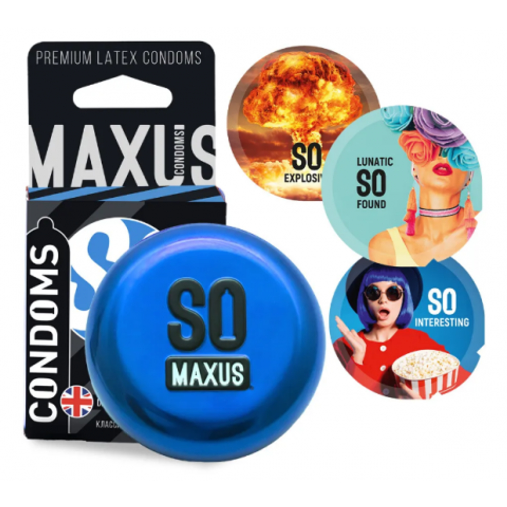 Презерватив "MAXUS" CLASSIC №3 (классические) в железном кейсе