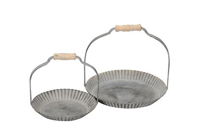 Набор из 2-х подносов "Гатьен" 2х15см / 2х19,5см + 13см/16см ручки