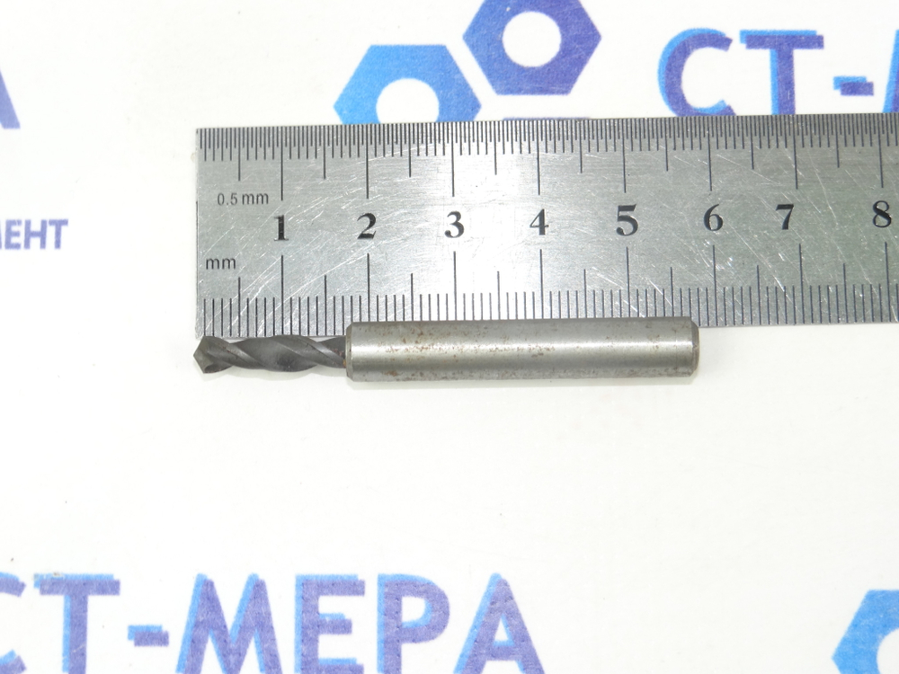 Сверло твердосплавное по металлу 4.4мм (4.4х18х58) Хвостовик 7мм ВК8