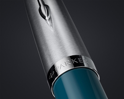 Шариковая ручка Parker 51 CORE TEAL BLUE CT, стержень: M, цвет чернил: black, в подарочной упаковке.