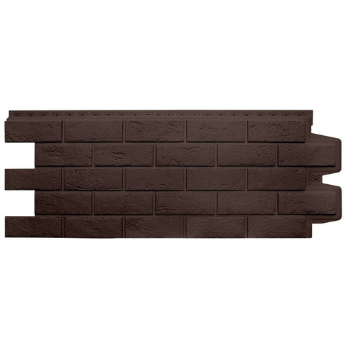 Панель фасадная Grand Line Design Состаренный кирпич шоколадный 1109х418 мм
