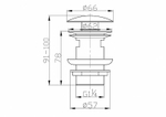 Донный клапан BelBagno BB-SAT-ORO Сlick-Сlack Золото