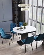 Стул Флекс New велюр сине-зеленый