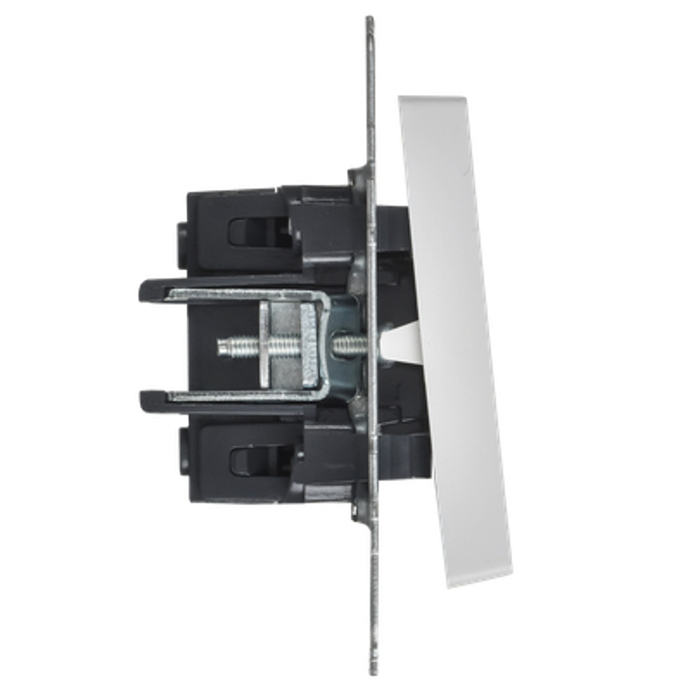 BRITE Выключатель 1-клавишный проходной с индикацией 10А ВС10-1-7-БрАБ арктический белый IEK