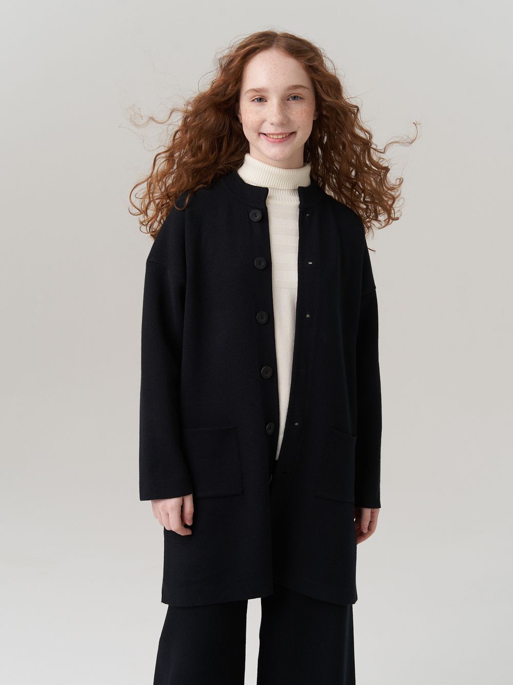 Кардиган для девочки в школу AT990 черный