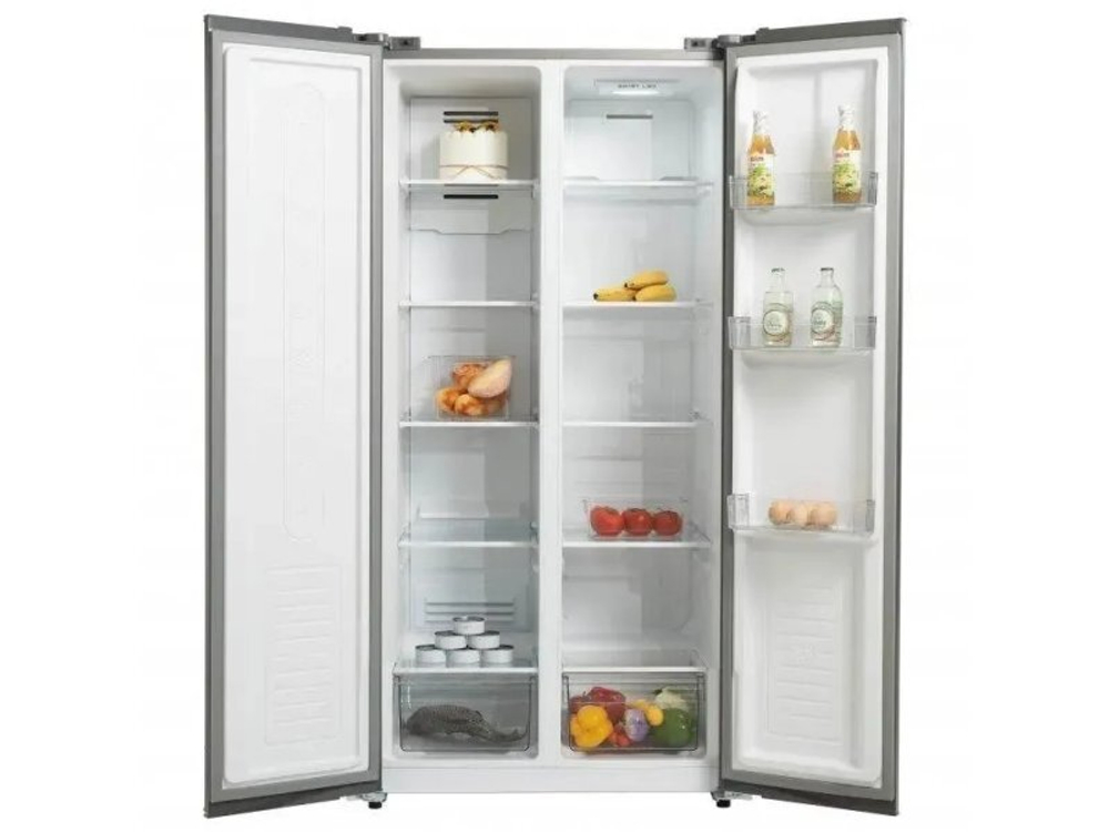 Холодильник двухкамерный Бирюса SBS 400 DI Side by Side нержавеющая сталь