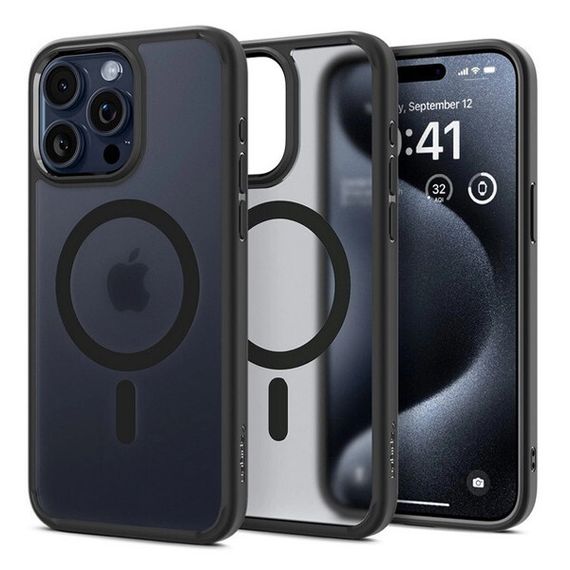 Чехол Spigen Ultra Hybrid MagFit для iPhone 15 Pro Max (ACS06581) черный