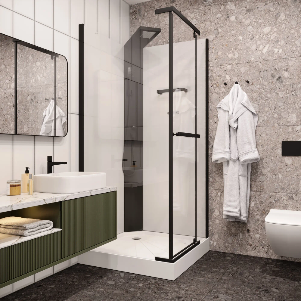 Душевая кабина Ceruttispa (ЧеруттиСпа) MiMi90B, с низким поддоном, 90x90x225